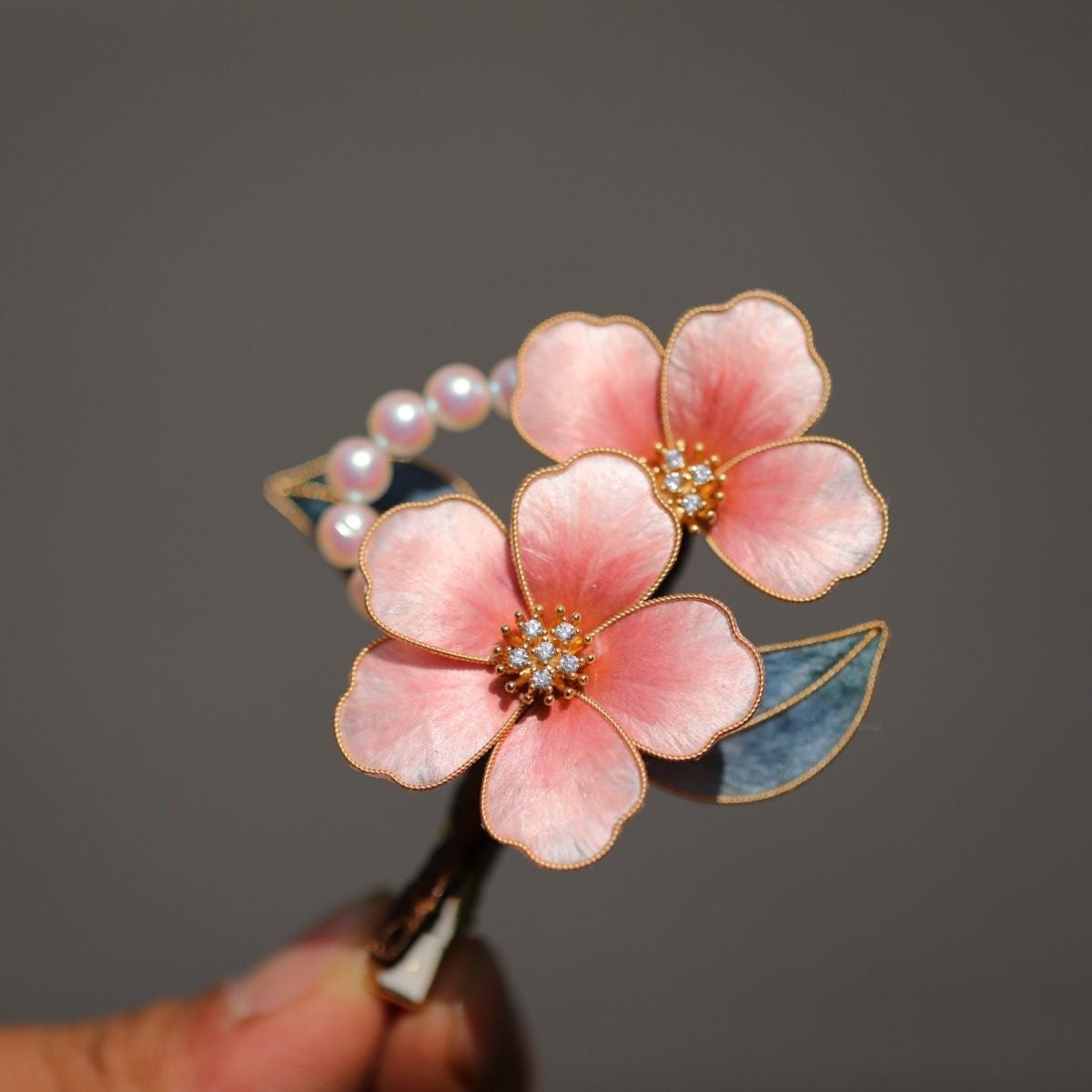Artisan Velvet Flower Hair Ornament - Handmade with Intricate Details, Unique Piece for Cultural Events & Photoshoots
