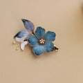 Ronghua Handmade Chinese Velvet Silk Flower Hair Clip– Intangible Cultural Heritage Craft, Elegant Gift for Women, Hanfu & Qipao Styling