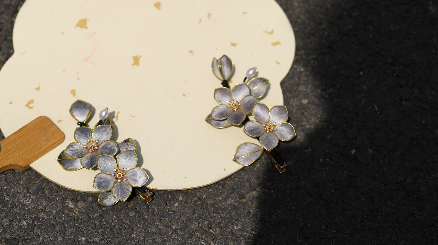 Handmade Velvet Flora Clip - Minimalist Artistic Flower Piece for Daily Office & Casual Chic