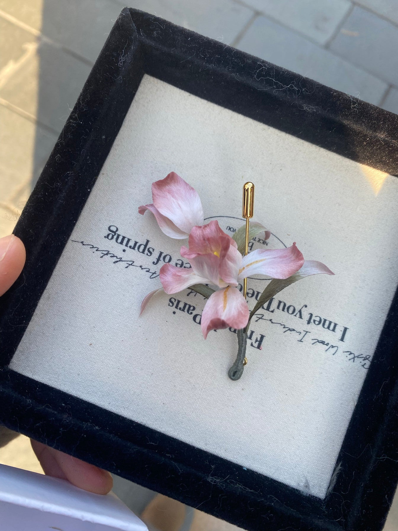 Romantic Silk Velvet Petal Brooch - Detailed Heritage Jewelry for Gallery Openings