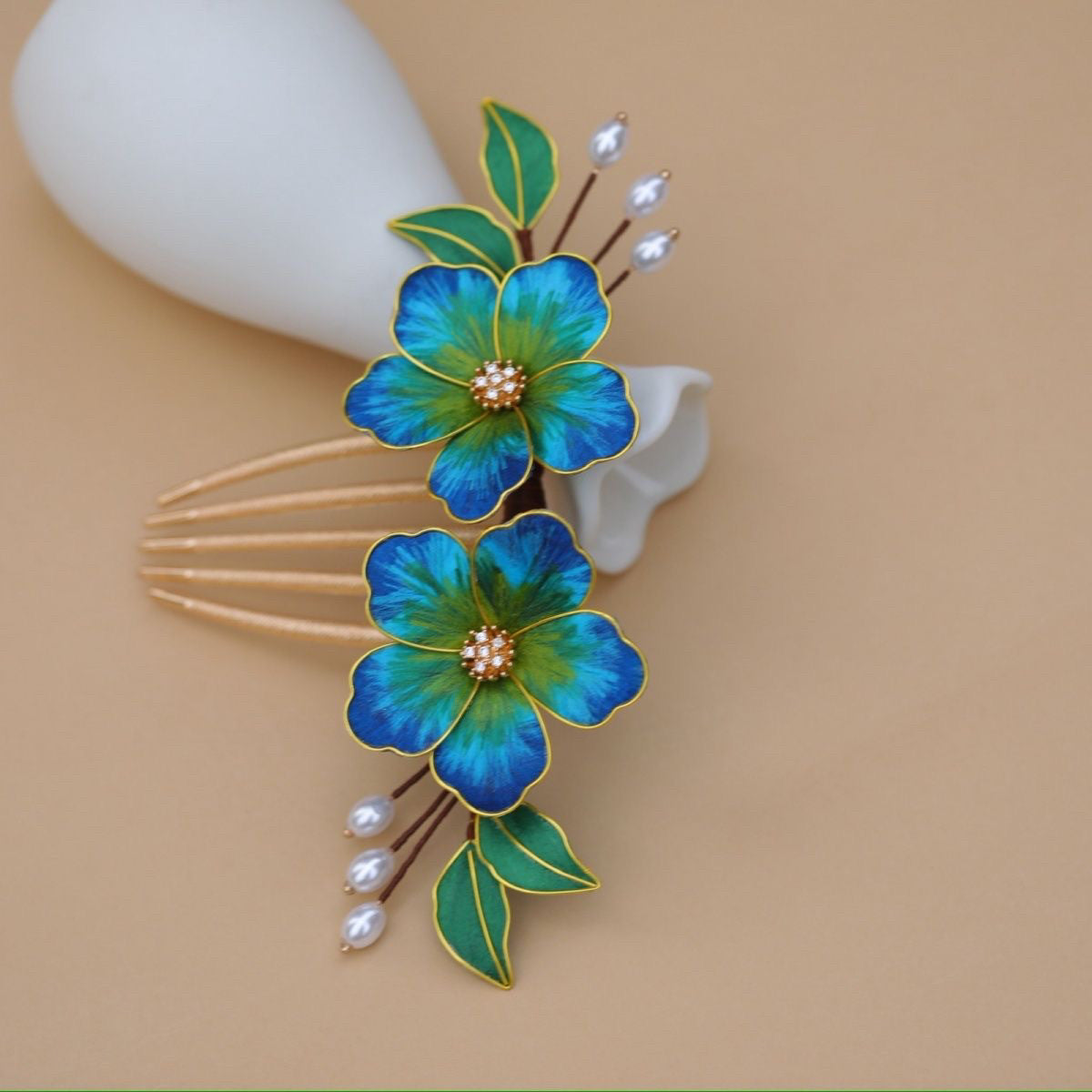 Exquisite Velvet Peony Hair Pin - Vibrant Artisan Silk Flower for Tea Parties & Garden Weddings