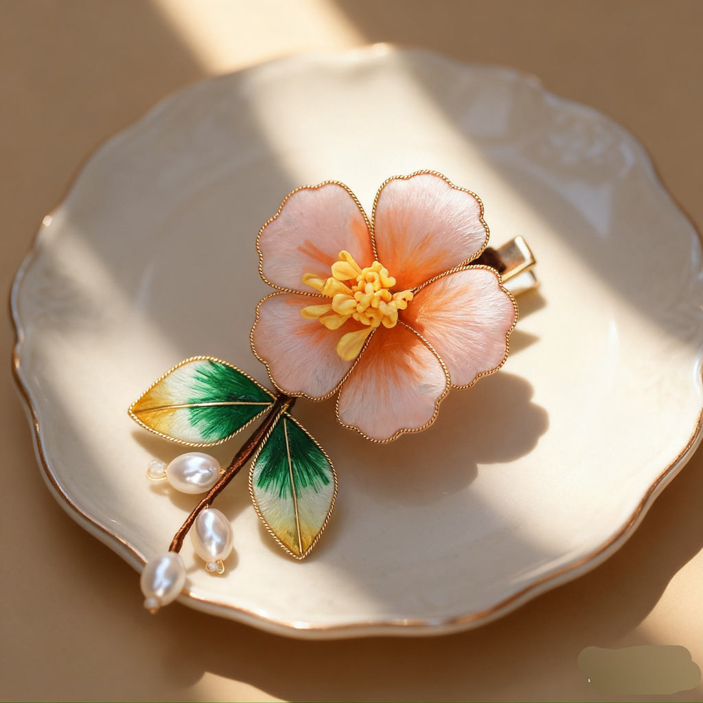 Premium Velvet Flower Hair Set - Vibrant Handmade Floral Decoration for Proms & Galas