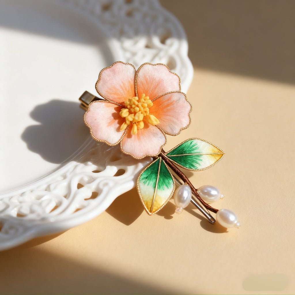 Premium Velvet Flower Hair Set - Vibrant Handmade Floral Decoration for Proms & Galas