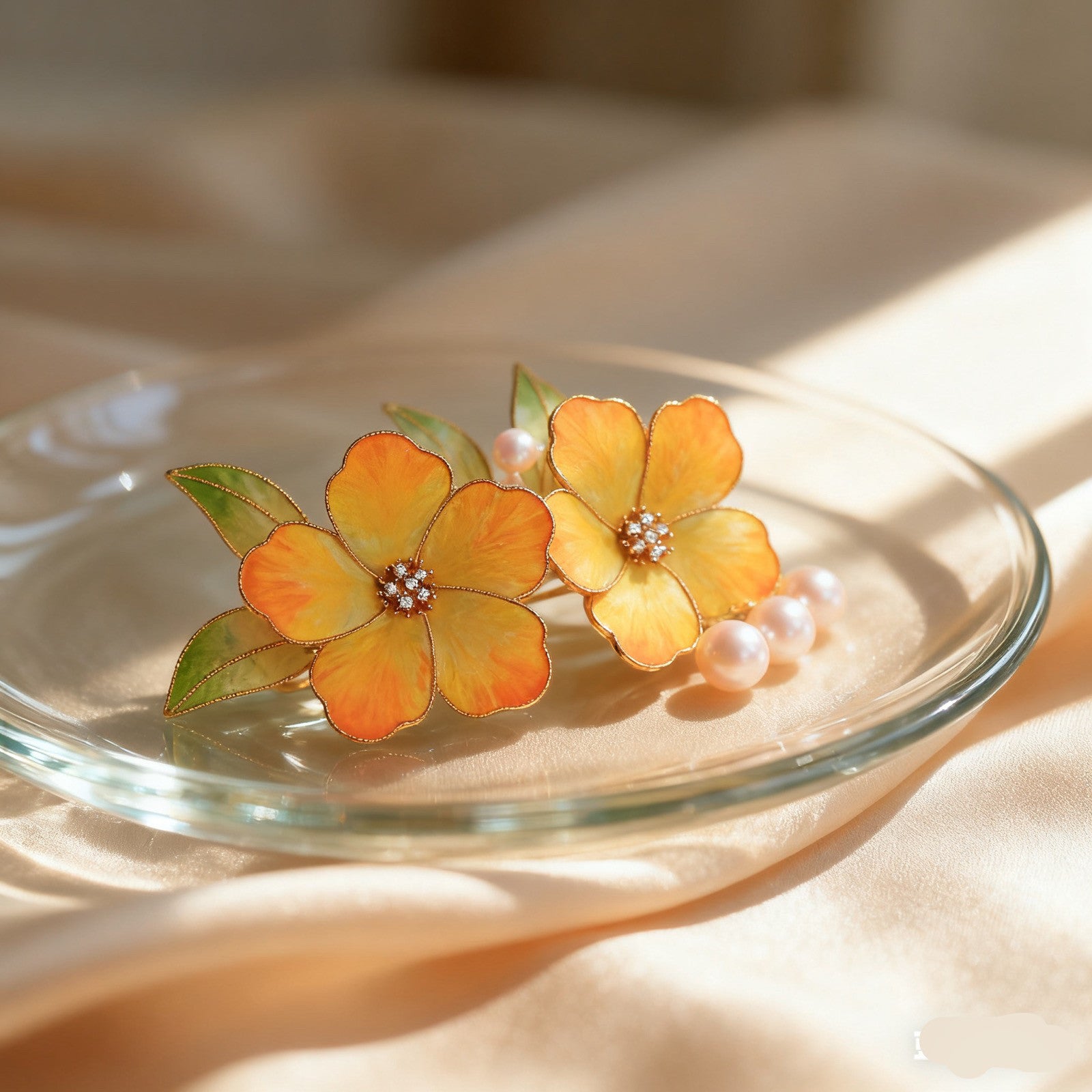 Artisan Silk Flower Hairpiece - 3D Realistic Velvet Petals, Elegant Accessory for Gala Events