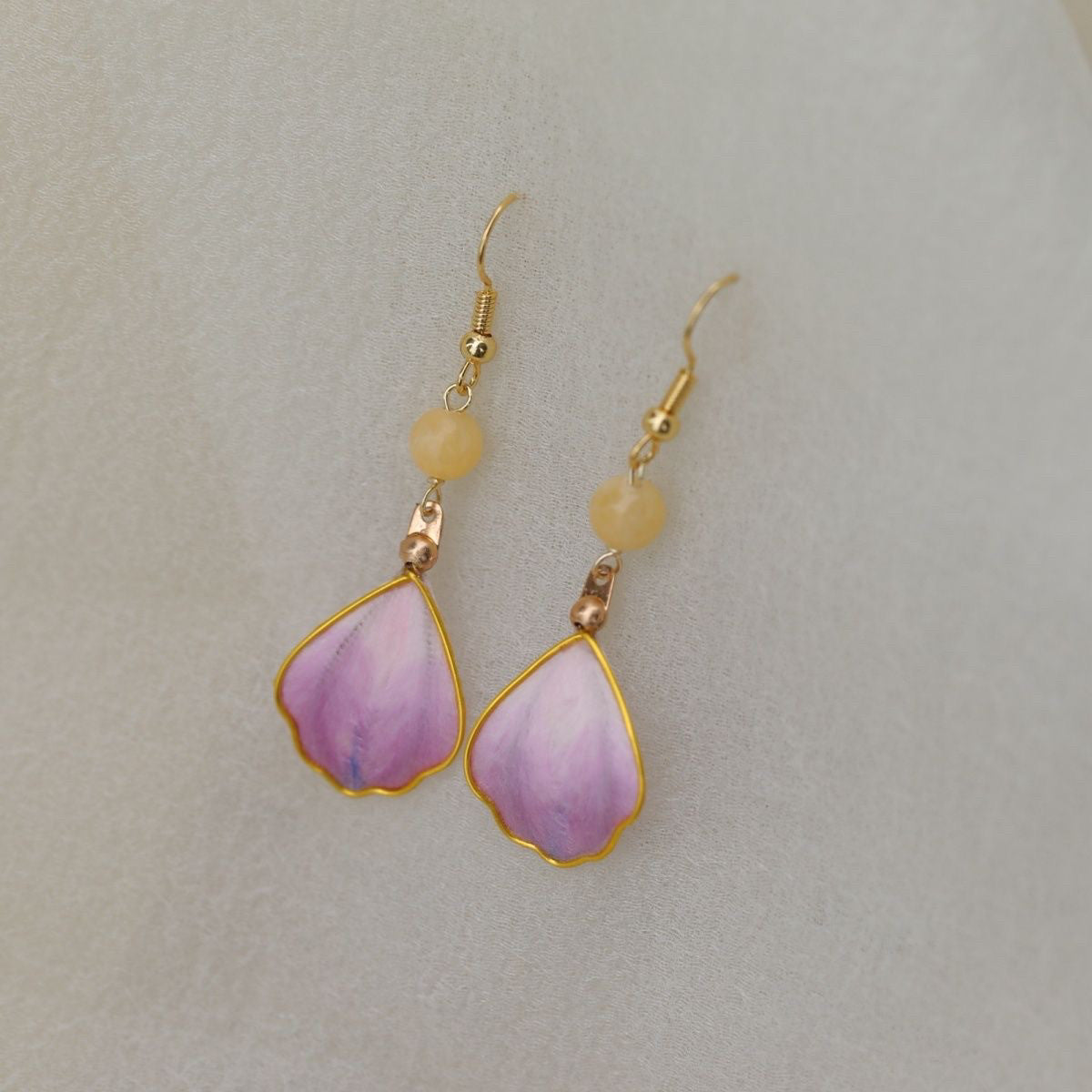 "The Blooming Muse" Silk Floral Earring & Clip Set - Ethereal Decor for Bridesmaids