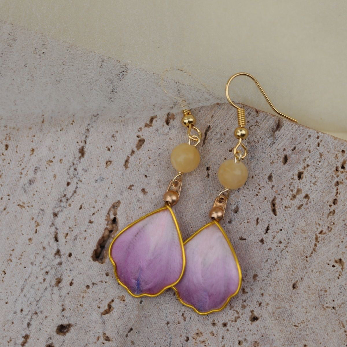 "The Blooming Muse" Silk Floral Earring & Clip Set - Ethereal Decor for Bridesmaids