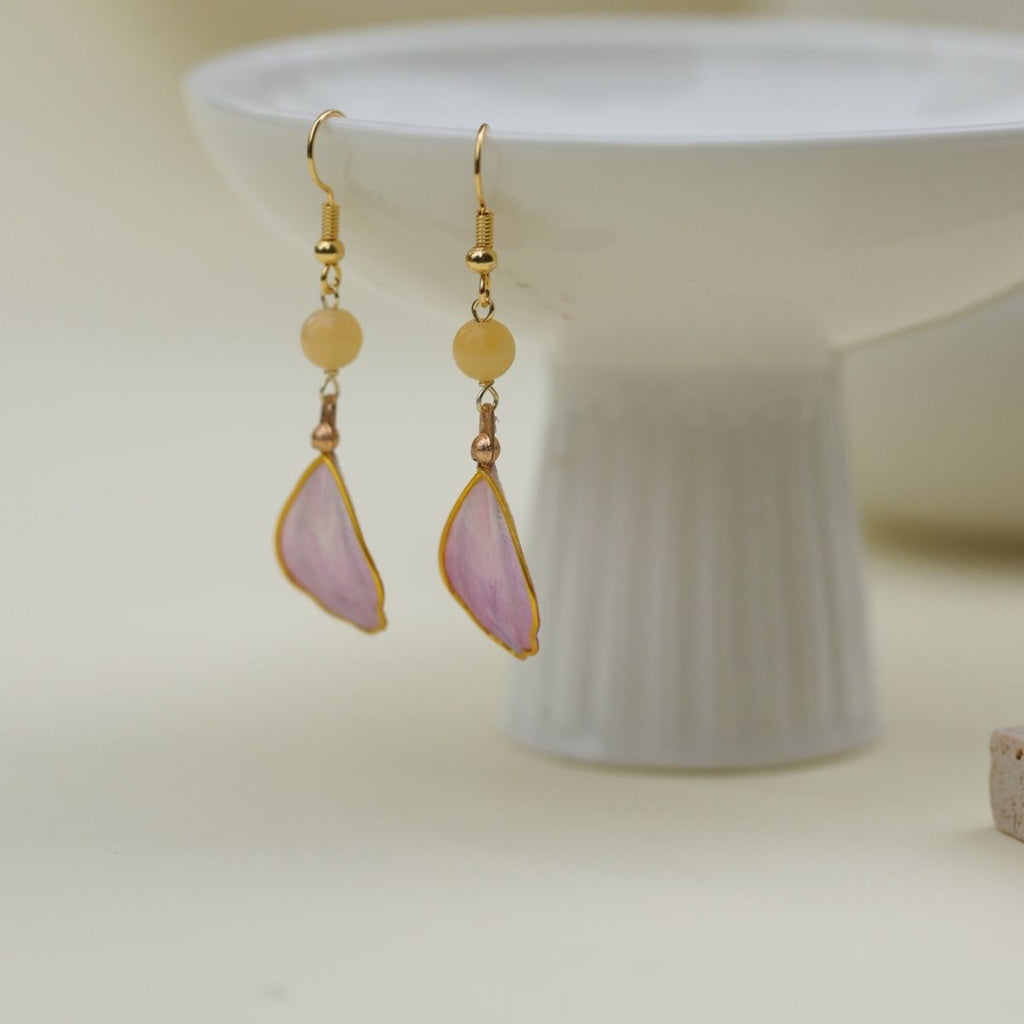 "The Blooming Muse" Silk Floral Earring & Clip Set - Ethereal Decor for Bridesmaids