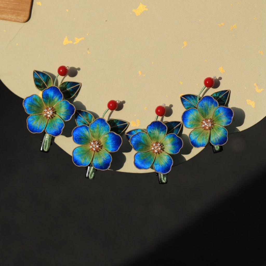 Boutique Silk Flower Hair Clip - 3D Botanical Artistry for Festivals & Cultural Events