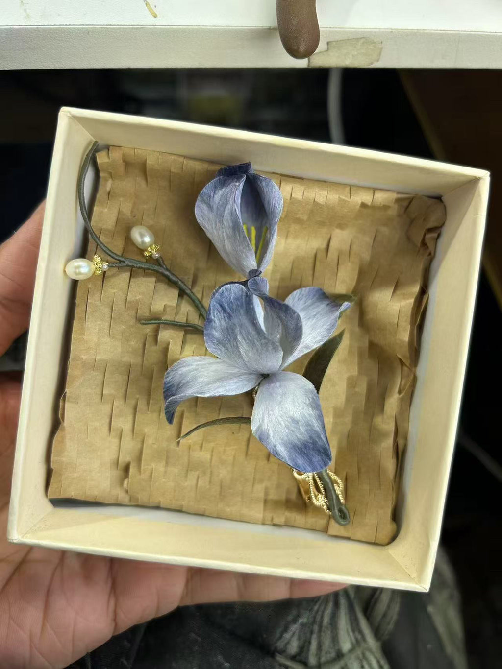 "Petal Soft" Mulberry Silk Hair Slide - Ethereal Heritage Art for Elegant Updos