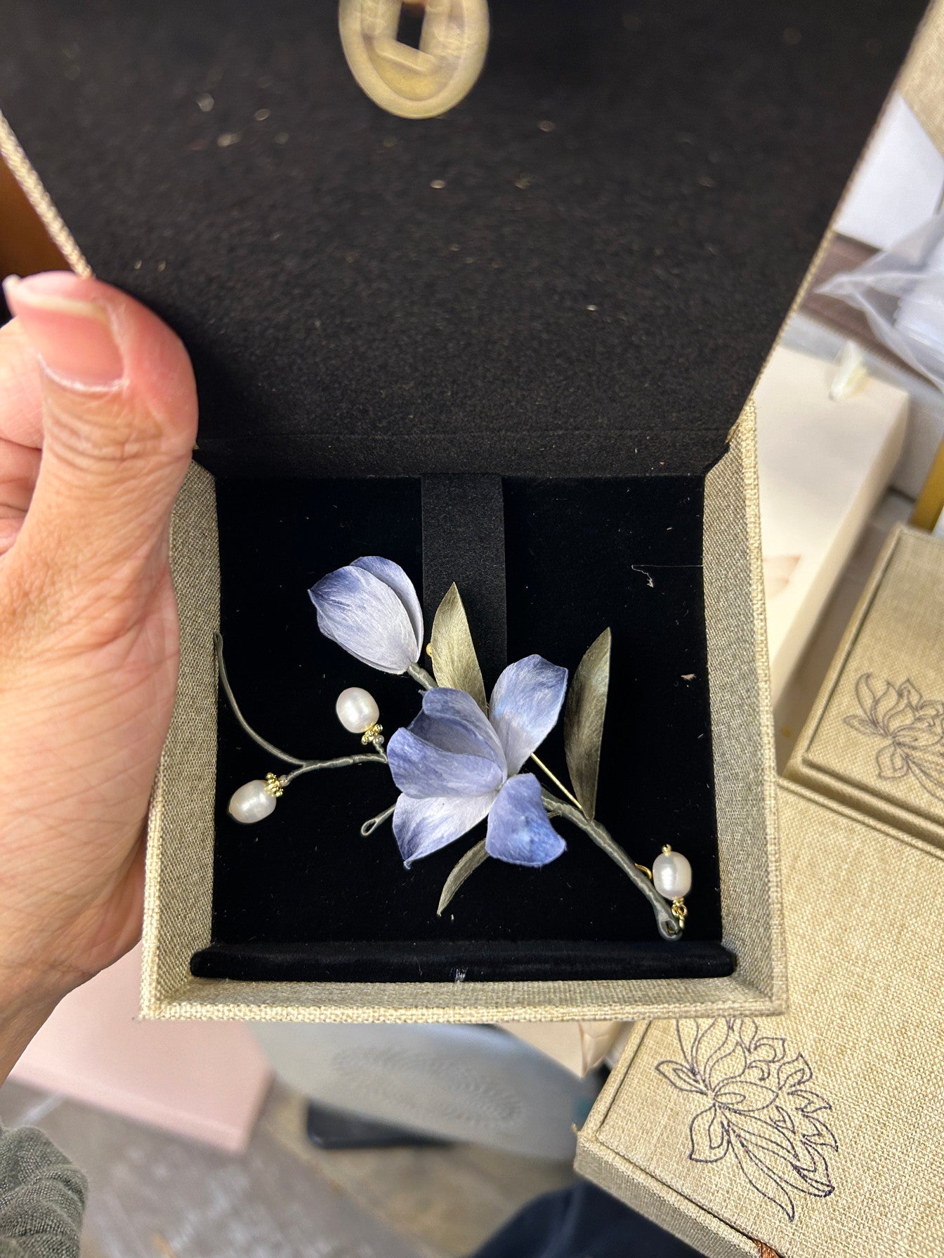 "Petal Soft" Mulberry Silk Hair Slide - Ethereal Heritage Art for Elegant Updos