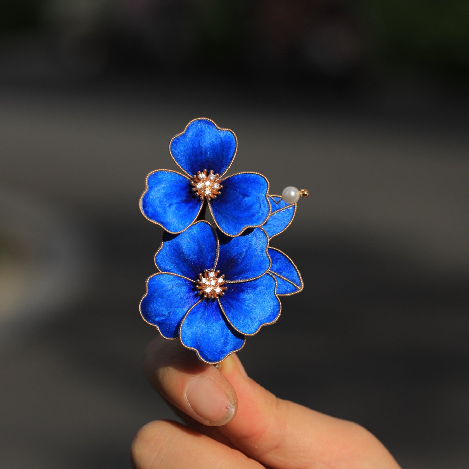 Cultural Heritage Velvet Hair Clip - Artistic Floral Design, Wearable All Match for Ladies Daily Dress